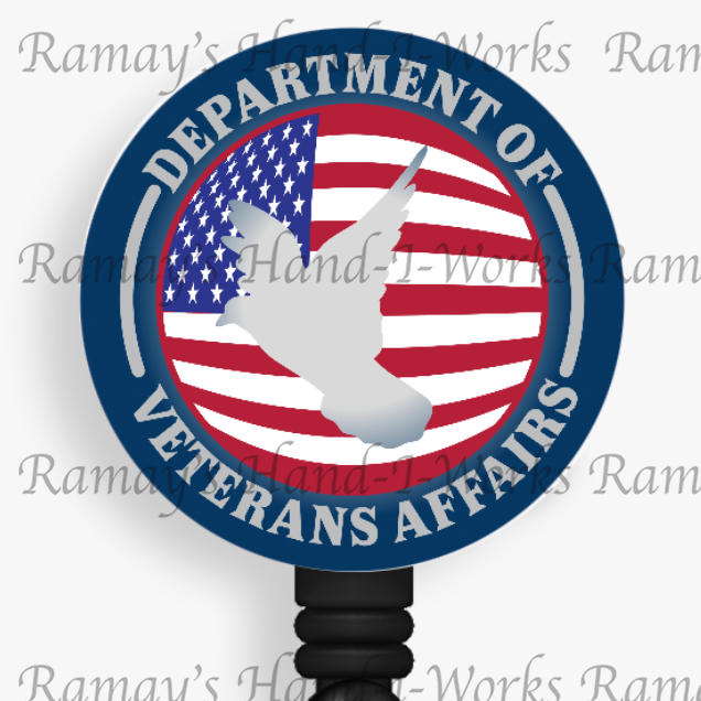 Military, Dept. of Veterans Affairs Retractable Badge Reel