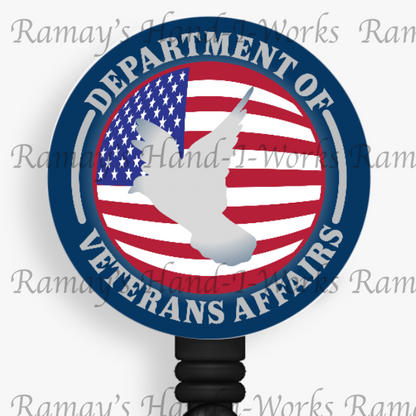 Military, Dept. of Veterans Affairs Retractable Badge Reel
