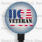 Patriotic, #3 Military USA Veterans Retractable Badge Reel
