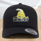 Patriotic Custom Trucker Hat, with "Don't Tread On Me", Engraved Patch, One Size Fit Most, US Military Gifts, Adjustable Mesh Snapback Closure