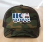 American Flag Custom Trucker Hat, w/ a Engraved Acrylic USA Veteran Flag Patch, One Size Fit Most, USA Dad Gifts, Adjustable Mesh Snapback Closure