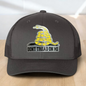Patriotic Custom Trucker Hat, with "Don't Tread On Me", Engraved Patch, One Size Fit Most, US Military Gifts, Adjustable Mesh Snapback Closure