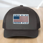 "This Is My Pride Flag" Custom Trucker Hat, w/ an Engraved Acrylic USA Flag Patch, One SizeFit Most, USA Dad Gifts, Adjustable Mesh Snapback Closure