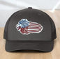 "This Is My Pride Flag" Custom Trucker Hat, w/ an Engraved Acrylic USA Flag Patch, One SizeFit Most, USA Dad Gifts, Adjustable Mesh Snapback Closure