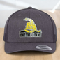 Patriotic Custom Trucker Hat, with "Don't Tread On Me", Engraved Patch, One Size Fit Most, US Military Gifts, Adjustable Mesh Snapback Closure