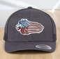 "This Is My Pride Flag" Custom Trucker Hat, w/ an Engraved Acrylic USA Flag Patch, One SizeFit Most, USA Dad Gifts, Adjustable Mesh Snapback Closure