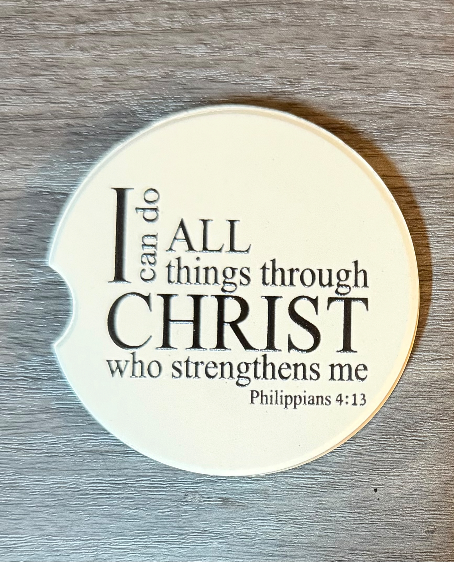 I Can Do All Things Through Christ-Custom Ceramic Car Coasters (2)