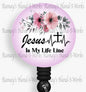 Jesus Is My Life Line Retractable Nurse Badge Reel: Christian ID Holder __etsy:4974702599