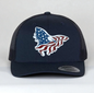 American Flag Custom Trucker Hat, w/ a Engraved Acrylic Eagle USA Flag Patch, One Size Fit Most, USA Dad Gifts, Adjustable Mesh Snapback Closure