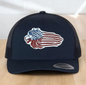 "This Is My Pride Flag" Custom Trucker Hat, w/ an Engraved Acrylic USA Flag Patch, One SizeFit Most, USA Dad Gifts, Adjustable Mesh Snapback Closure