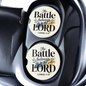 The Battle Belongs to the Lord-Custom Ceramic Car Coasters (Set of 2)