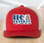 American Flag Custom Trucker Hat, w/ a Engraved Acrylic USA Veteran Flag Patch, One Size Fit Most, USA Dad Gifts, Adjustable Mesh Snapback Closure