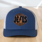 Christian Trucker Hat, Jesus Highway To Heaven Trucker Hat, Leatherette Patch Snapback Closure