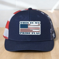 "This Is My Pride Flag" Custom Trucker Hat, w/ an Engraved Acrylic USA Flag Patch, One SizeFit Most, USA Dad Gifts, Adjustable Mesh Snapback Closure