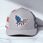 American Flag Custom Trucker Hat, w/ a Engraved Acrylic Eagle USA Flag Patch, One Size Fit Most, USA Dad Gifts, Adjustable Mesh Snapback Closure